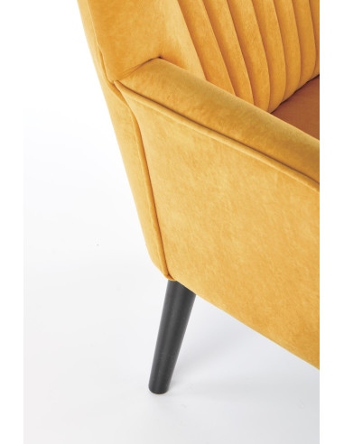 DELGADO Fotel Wypoczynkowy Velvet Musztardowy - Ciepły Akcent i Styl