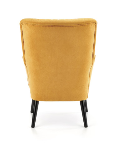 DELGADO Fotel Wypoczynkowy Velvet Musztardowy - Ciepły Akcent i Styl