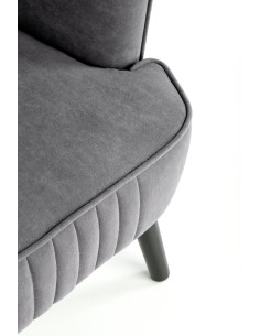 DELGADO Fotel Wypoczynkowy Velvet Popiel - Nowoczesność i Subtelność 2