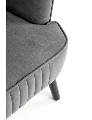 DELGADO Fotel Wypoczynkowy Velvet Popiel - Nowoczesność i Subtelność