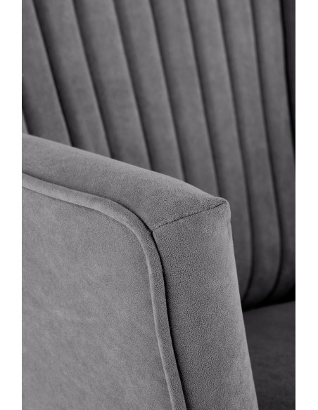 DELGADO Fotel Wypoczynkowy Velvet Popiel - Nowoczesność i Subtelność