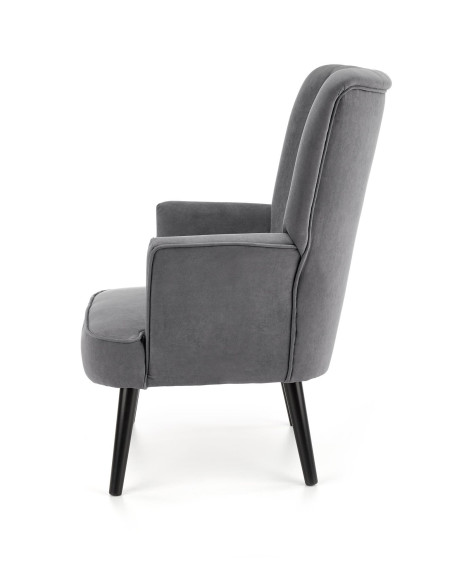 DELGADO Fotel Wypoczynkowy Velvet Popiel - Nowoczesność i Subtelność