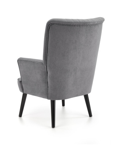 DELGADO Fotel Wypoczynkowy Velvet Popiel - Nowoczesność i Subtelność