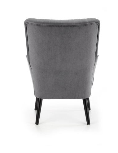 DELGADO Fotel Wypoczynkowy Velvet Popiel - Nowoczesność i Subtelność