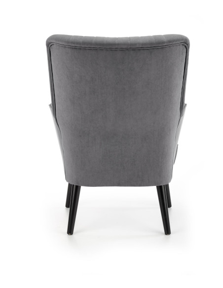 DELGADO Fotel Wypoczynkowy Velvet Popiel - Nowoczesność i Subtelność