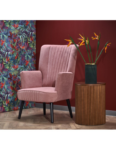 DELGADO Fotel Wypoczynkowy Velvet Różowy - Słodki Akcent i Wygoda
