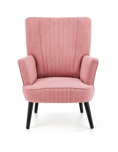 DELGADO Fotel Wypoczynkowy Velvet Różowy - Słodki Akcent i Wygoda