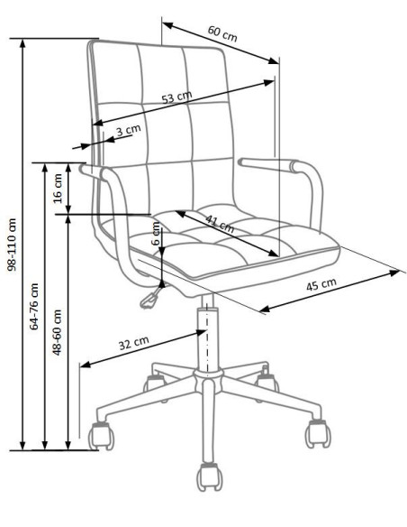 GONZO 3 Fotel Młodzieżowy Velvet Ciemny Popiel - Komfort i Ergonomia