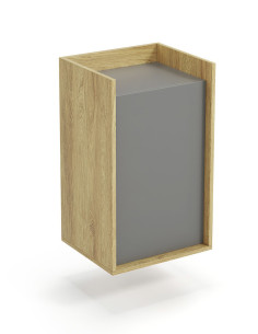 MOBIUS Szafka/Biurko Hikora Naturalna/Szary Przykurzony - Nowoczesna