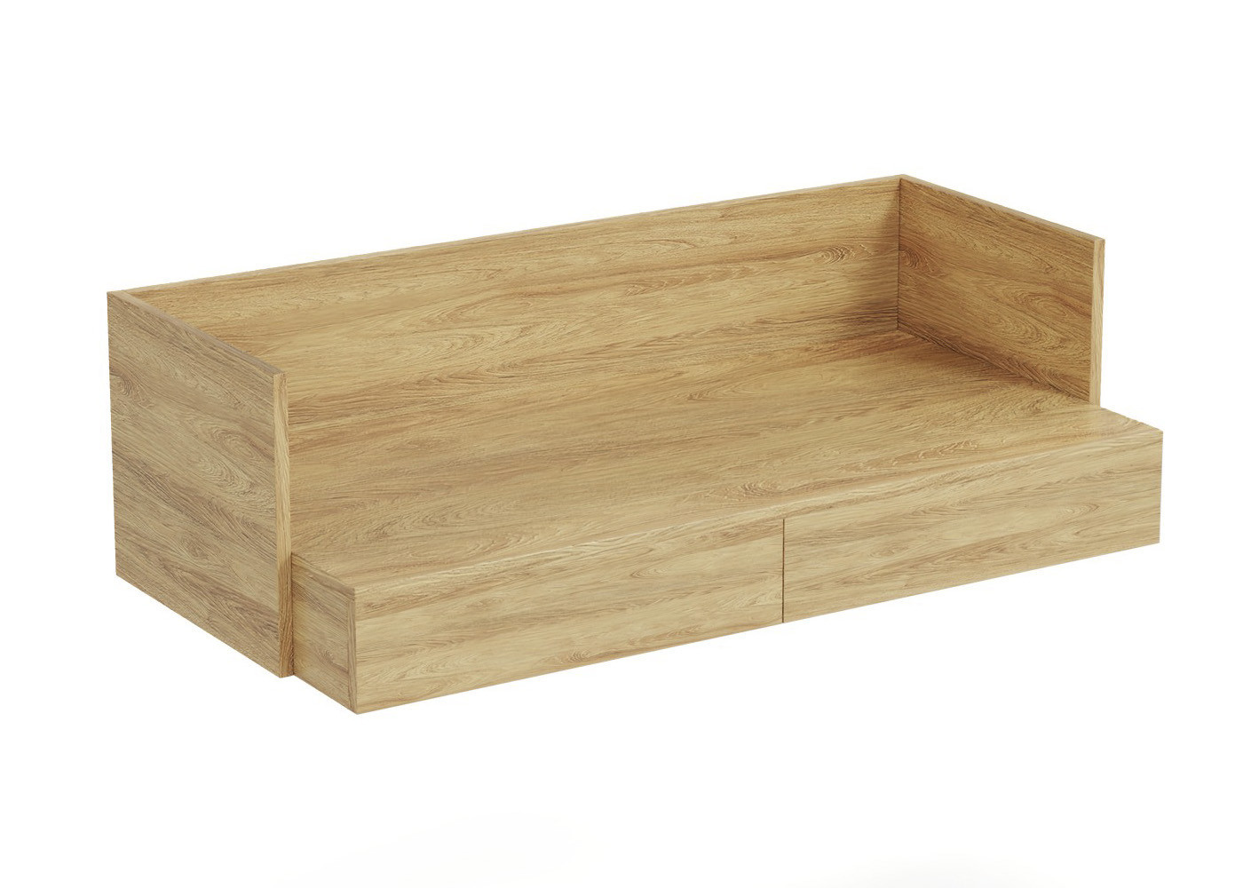 MOBIUS szafka 110x55x38 cm hikora naturalna – widok z przodu