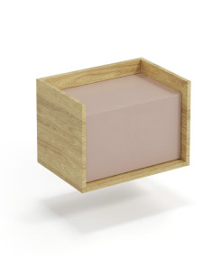 MOBIUS Szafka Niska 50x41x36cm Hikora Naturalna/Fronty Antyczny Róż