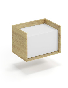 MOBIUS Szafka Niska 50x41x36cm Hikora Naturalna/Fronty Biel Alpejska