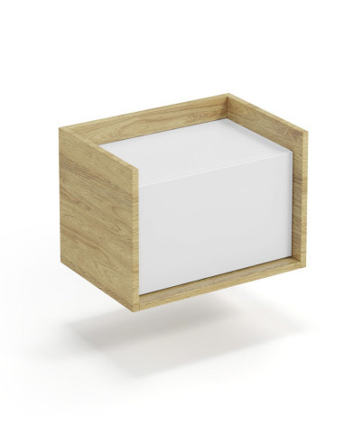 MOBIUS Szafka Niska 50x41x36cm Hikora Naturalna/Fronty Biel Alpejska