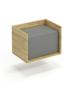 MOBIUS Szafka Niska 50x41x36cm Hikora Naturalna/Fronty Szary Przykurzony