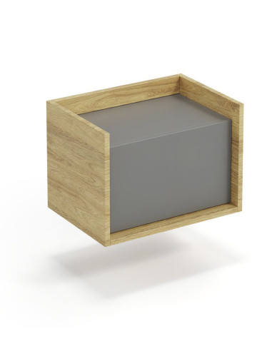 MOBIUS Szafka Niska 50x41x36cm Hikora Naturalna/Fronty Szary Przykurzony