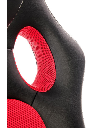 BERKEL Fotel Biurowy z Mechanizmem TILT, Czarny-Czerwony - Design i Komfort