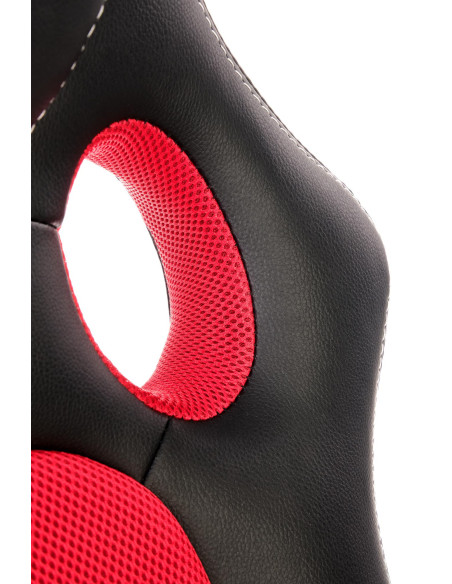 BERKEL Fotel Biurowy z Mechanizmem TILT, Czarny-Czerwony - Design i Komfort