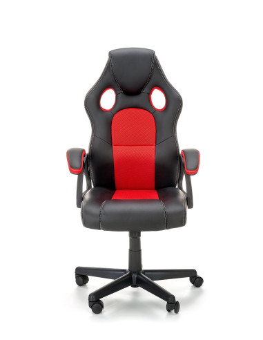 BERKEL Fotel Biurowy z Mechanizmem TILT, Czarny-Czerwony - Design i Komfort