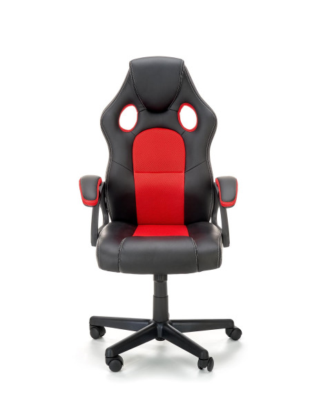 BERKEL Fotel Biurowy z Mechanizmem TILT, Czarny-Czerwony - Design i Komfort