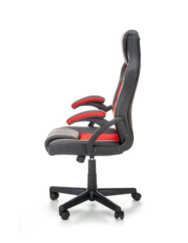 BERKEL Fotel Biurowy z Mechanizmem TILT, Czarny-Czerwony - Design i Komfort