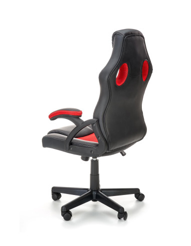 BERKEL Fotel Biurowy z Mechanizmem TILT, Czarny-Czerwony - Design i Komfort