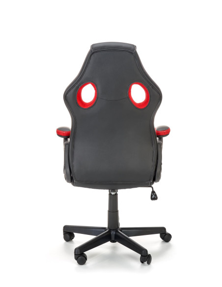 BERKEL Fotel Biurowy z Mechanizmem TILT, Czarny-Czerwony - Design i Komfort