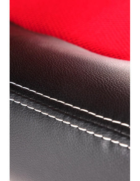 BERKEL Fotel Biurowy z Mechanizmem TILT, Czarny-Czerwony - Design i Komfort