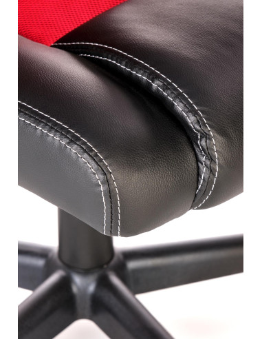 BERKEL Fotel Biurowy z Mechanizmem TILT, Czarny-Czerwony - Design i Komfort