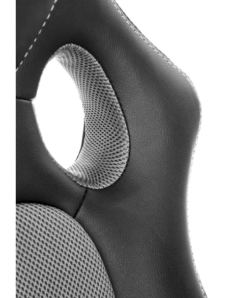 BERKEL Fotel Biurowy z Mechanizmem TILT, Czarny-Popiel - Design i Komfort