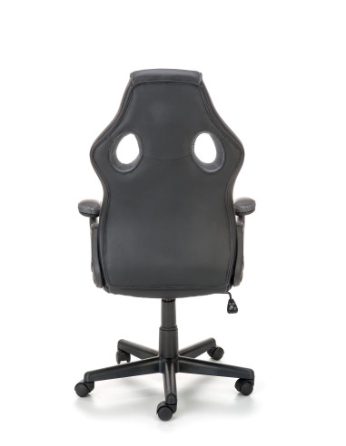 BERKEL Fotel Biurowy z Mechanizmem TILT, Czarny-Popiel - Design i Komfort