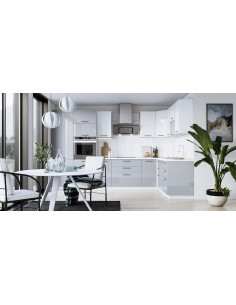 VENTO DU Szafka Uniwersalna 60/214 cm Jasny Popiel w Połysku 2