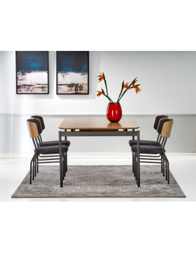 SMART Stół Rozkładany 170-250cm Dąb Naturalny/Czarny - Elegancja i Komfort