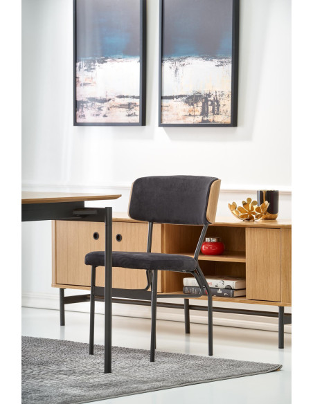 SMART Stół Rozkładany 170-250cm Dąb Naturalny/Czarny - Elegancja i Komfort