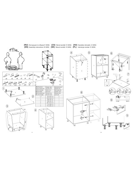 VENTO D30 Szafka 30cm Antracyt - Nowoczesny Akcent