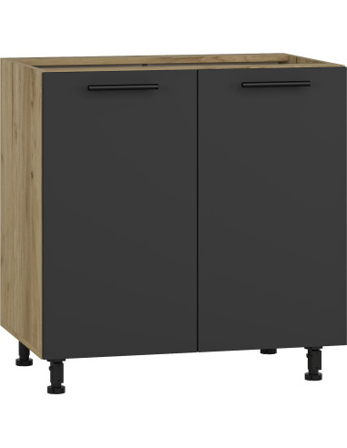 VENTO D80 Szafka 80cm Antracyt - Szeroka i Funkcjonalna