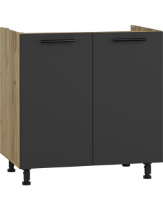 VENTO DK80 Szafka Kuchenna 80cm Antracyt - Elegancka i Przestronna