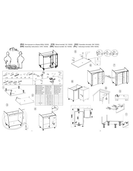 VENTO DKN100 Narożna 100cm Antracyt - Optymalizacja Kuchennej Przestrzeni