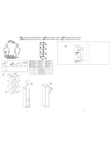 VENTO G20 Szafka Górna 20cm Biała - Idealna do Wąskich Przestrzeni