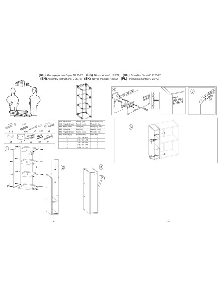 VENTO G25 Szafka Górna 25cm Biała - Perfekcyjne Dopasowanie