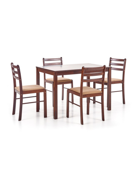 NEW_STARTER_2 Zestaw Stół 110x72cm + 4 Krzesła Espresso - Klasyczny Design