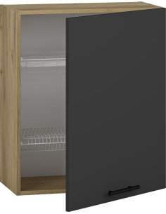 VENTO GC60 Szafka Górna 60cm z Ociekarką Antracyt/Dąb Craft