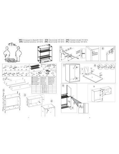 VENTO GC60 Szafka Górna 60cm z Ociekarką Antracyt/Dąb Craft