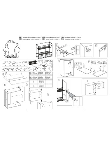 VENTO GC80 Szafka Górna 80cm z Ociekarką Antracyt/Dąb Craft
