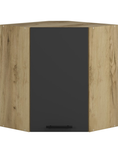 VENTO GN60 Szafka Górna Narożna 60cm Antracyt/Dąb Craft