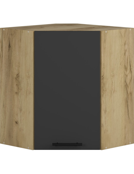 VENTO GN60 Szafka Górna Narożna 60cm Antracyt/Dąb Craft