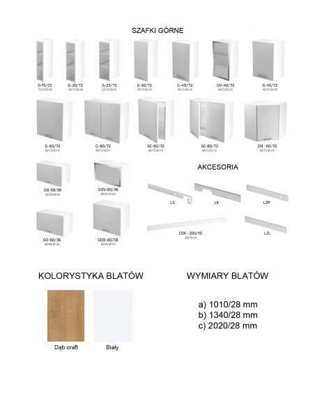 VENTO GO50 Szafka Górna 50cm Antracyt - Minimalistyczny Akcent