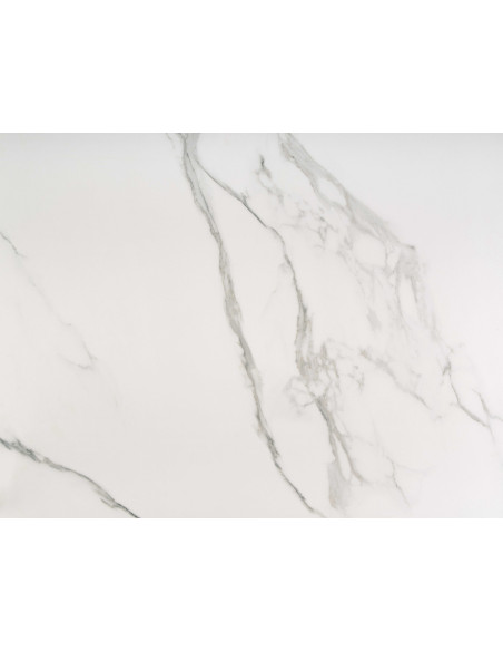 ADOLFO Stół Rozkładany 160-200cm Spiek Biały Marmur - Gustowny