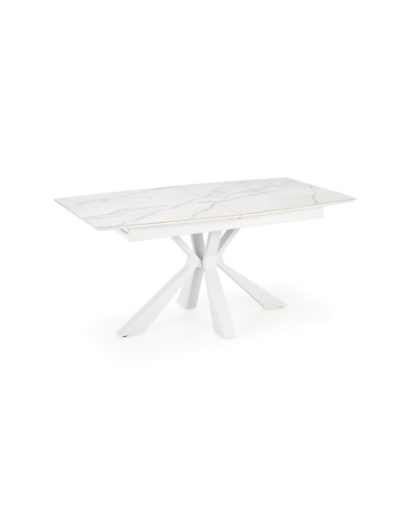 ADOLFO Stół Rozkładany 160-200cm Spiek Biały Marmur - Gustowny