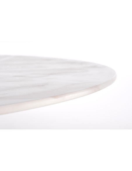 CASEMIRO stół blat - biały marmur, noga - złoty (2p 1szt)