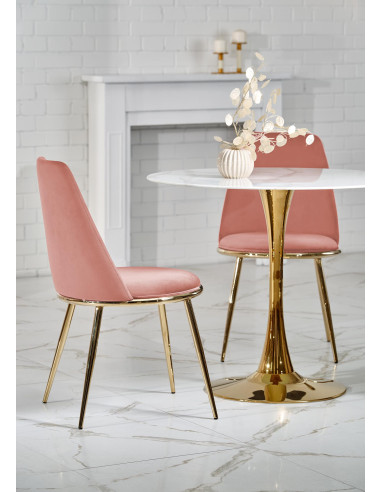 CASEMIRO stół blat - biały marmur, noga - złoty (2p 1szt)